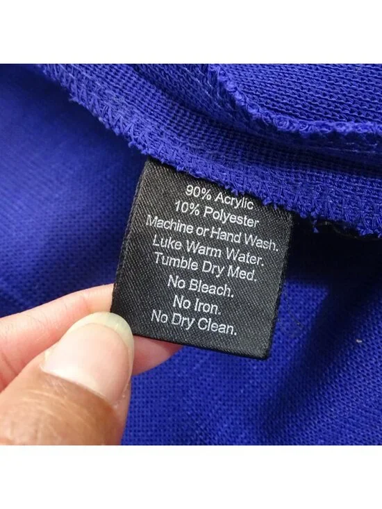 Vintage Misook Purple Open Front Knit Caridgan Blazer Jacket Size XL 90s Y2K - Picture 7 of 12